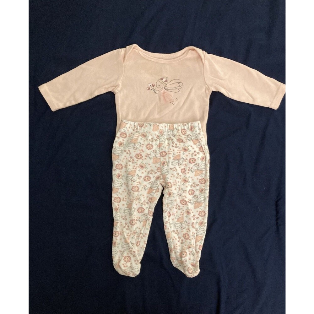 3-6 Months Kyle & Deena baby girl clothes - 2 piece outfit | fairy theme